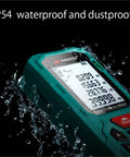 Rangefinder Digital Tape Measure 40M/70M/120m High Precision Distance Meter Digital Roulette Range(KE40 40m) in water, showing waterproof features.