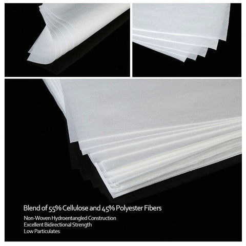 AAwipes lint-free cleanroom wipes, 9x9 in, cellulose/polyester blend, 56 GSM, 300 pcs, white.