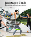 Multicolor Resistance Bands Set With Five Levels For Home Gym And Outdoor Workouts used in various exercises