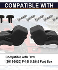 Rock Solid Tailgate Rubber Bumper Cushions Kit With Heavy Duty Metal Bolts For Left And Right Side Exactly Fits 2015 To 2022 Ford F-150 With 5.5 Foot Bed Perfect Replacement Upgrade For Sturdy Long Lasting Performance, rubber bumpers and bolts