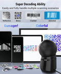Omnidirectional Barcode Scanner 360 Degree Hands Free USB Wired Reader for 1D 2D QR Codes with phones and tablets