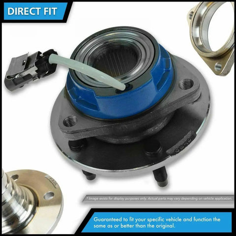 Close-up of Hella Durable Front Left Right Wheel Hub Bearing Assembly Set Of Two Tapered Roller Bearings For Gmc Chevy Cadillac Passenger Cars.