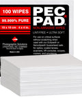 PEC-PAD lint-free white wipes, 4x4 in, non-abrasive ultra soft for sensitive optics; 100 sheets