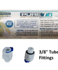 Inline Granulated Activated Carbon Water Filter 10 Inch Hella Clean with 3/8 inch fittings for swift chlorine removal.