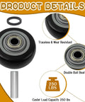 3 Inch Heavy Duty Caster Wheels For Push Carts And Platform Trucks Featuring Smooth Rolling Polyurethane Treads showcasing double ball bearings and durability.