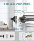 Smart Fingerprint Door Lock With Five Entry Methods Including Anti Peep Passcode IC Cards App And Physical Key 96 Percent