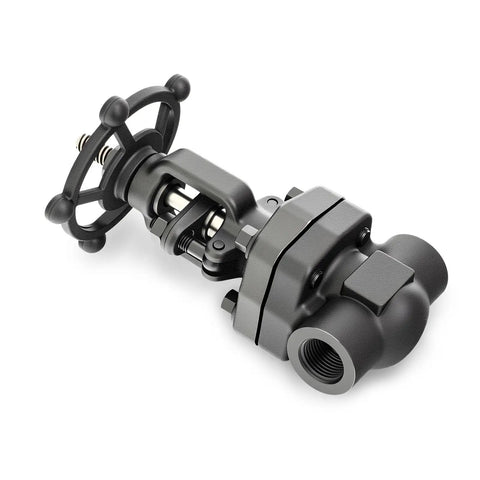 Forged Carbon Steel Gate Valve Three Quarters Inch NPT Female Rotary Sluice Valve With Wheel Handle For Water Oil Gas Full Bore Design
