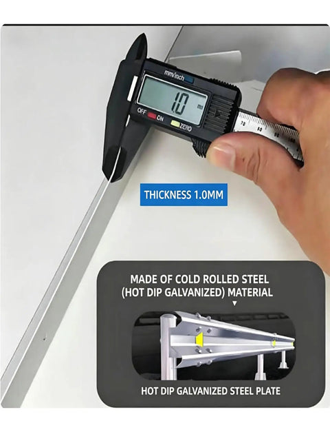 Measuring 1.0 mm thickness of cold rolled hot dip galvanized steel plate for Beefed Up Wall Mounted EV Charger Weather Cover.