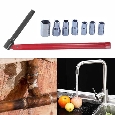 Tough As Nails Metric Socket Wrench Kit With Precision Hex Design For Plumbing And Auto Repair Heavy Duty Steel Tools, 7 sizes including 8mm-17mm.
