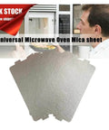 Microwave Waveguide Mica Sheets Set for safe microwave use, heat resistant cover plates, shown with product packaging in kitchen setting.