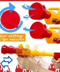 Super Cool Firefighter Water Gun Backpack Set for Kiddos includes hose with adjustable nozzle for varied water spray.