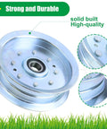 Works Like A Charm Idler Pulley Fits John Deere AUC17621 and GY20629 for 42 and 48 inch deck mowers, strong metal build.