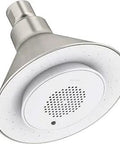 Moxie Showerhead With Wireless Bluetooth Speaker 2.5 GPM Water Flow Vibrant Brushed Nickel Finish Full Coverage 60 Nozzle Design
