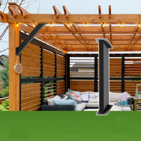 45 Degree Angle Corner Braces Inside Joint Bracket Pergola Kit Rock Solid Heavy Duty Connector For Wooden Posts And Beams Ideal For Indoor DIY Wood Structures Support 6 Pieces