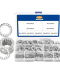 Internal Star Tooth Lock Washers Assortment Kit Featuring 410 And 820 Pieces Hardened Steel Construction presented in open box