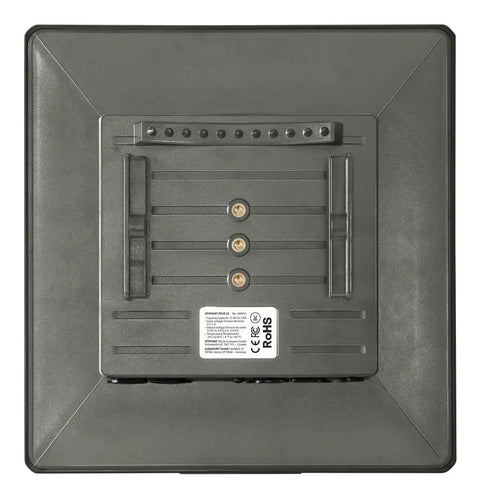 All In One Solar Panel For Trail Cameras With Built In Lithium Battery And Plug And Play Setup Compact back view showing connectors and mounting options.