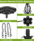 Close-up details of Six Light Farmhouse Candle Chandelier For Living Room And Kitchen, Rustic Industrial Pendant Ceiling Light Fixture components.