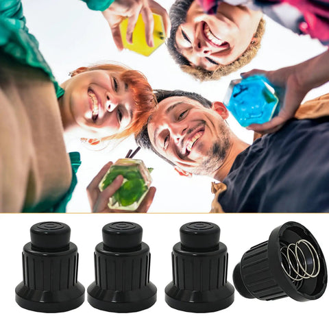 4 Pcs AA Battery Push Button Igniter Cap With Spring Replacement Caps For Gas Grill BBQ Fire Pit Patio Heater Spark Generator Knob