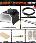 Portable One Burner Propane Forge For Blacksmithing And Knife Making, kit includes essential accessories