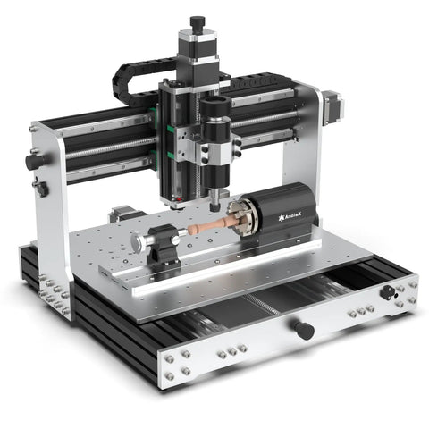 4th Axis Rotary Module With Beefy Harmonic Reducer 50 To 1 For 4030 Evo Ultra Series on CNC machine, front view