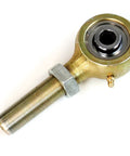Heavy Duty Angled Flex Rod End Suspension Link With 9 Degree Offset 2 Inch Shoulder And 7/8 Inch Shank Right Hand Thread close-up view.