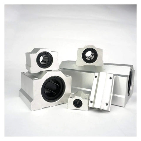Linear Motion Bearing Slides SCS12LUU for CNC Parts and 3D Printer Upgrades, Pro Grade Ultra Precision Machine Tools, Smooth, Quiet Travel, Durable Axial Guides, High Quality Linear Bearings for Accurate, Repeatable Movement. silver SCS12LUU linear bearing blocks for CNC and 3D printer rails