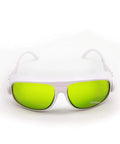 Pro Level Rugged Laser Safety Goggles With Universal EP Replacement Lenses For UV And Fiber Laser Protection, front view.
