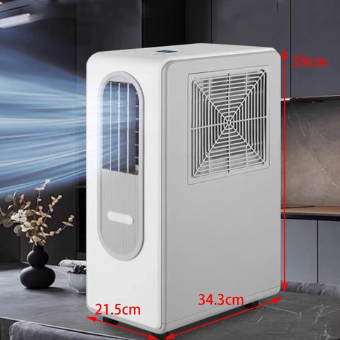 Stand Up Portable Air Conditioner With Multi Layer Oil Control Filter And Super Quiet 38 Db Operation, 59cm tall, modern design.