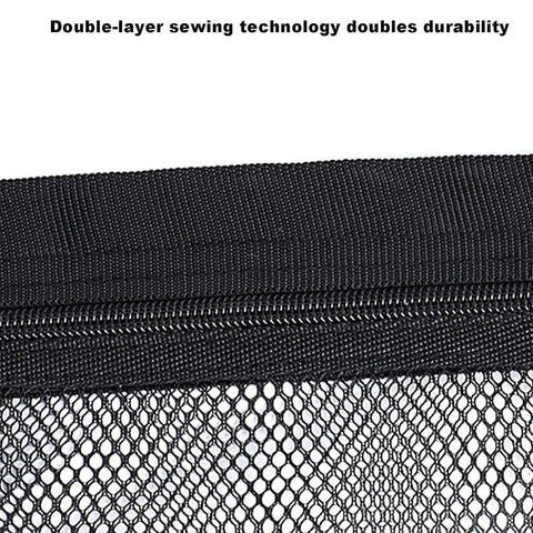 Close-up of Heavy Duty Ceiling Cargo Net for Dodge Ram 2500 3500 Truck 2010-2026 showcasing double-layer sewing for durability.