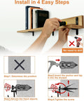 Heavy Duty Self Drilling Drywall Anchors With Screws For Hanging Shelves Mirrors Picture Frames Artwork Clocks showing installation steps.