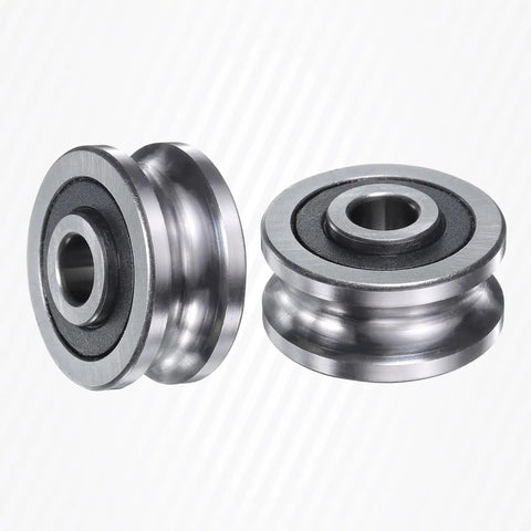 4 Pack Deep Groove Ball Track Guide Bearing 8Mm ID By 30Mm OD By 15Mm Width Double Sealed Pre Lubricated Gcr15 Chrome Steel bearings side view