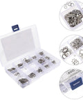 Must Have Serrated Lock Washer Set 400 Pack Stainless Steel Internal and External Tooth Washers organized in plastic case