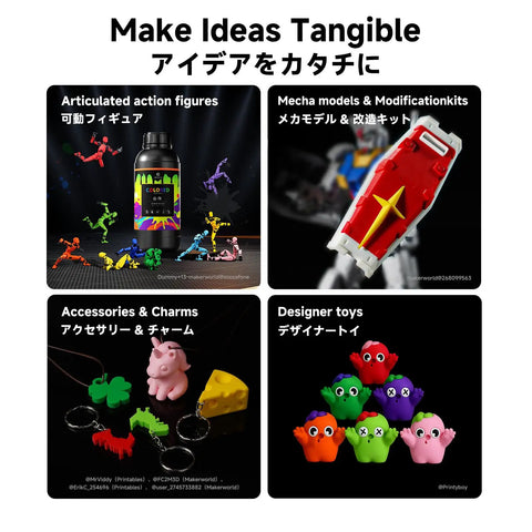 Top Shelf Tough Abs Like 3D Printer Resin In Pure Blue for colorful articulated action figures and accessories.