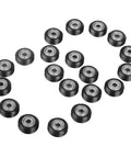 High Grade Pom V Groove Wheel Set With A Snug Five Millimeter Bore And Reliable 625 Bearings arranged on a flat surface.