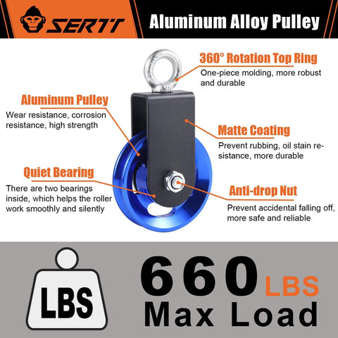 Upgraded 90Mm Cable Pulley Wheel For Home Gym System Featuring 360 Degree Spin And 660Lbs Load Capacity Crafted From Hella Tough Aluminum Alloy with quiet bearing.