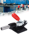 Heavy Duty Quick Release Toggle Clamp A Real Workhorse With 230Kg Holding Capacity For Drilling Cutting Welding And Tool Assembly Metalworking And PCB Bonding Applications Stainless Steel And Plastic Construction For Built To Last Performance, red handle