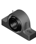 Heavy Duty Unitized Spherical Split Roller Bearing Pillow Block With Cast Iron Two Bolt Base And Collar Mount For 2.75 Inch Shaft, side view.