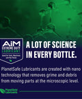 AiM Extreme Duty Lubricant sign with molecular graphic, highlighting nano technology for superior performance.