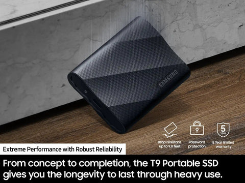T9 Portable SSD 2TB External Solid State Drive With USB 3 2 Gen 2x2 And Read Speeds Up To 2000MB Per Second Perfect For Gaming Students And Pros