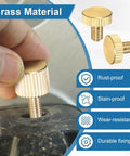 User adjusting a 10 Pack Knurled Thumb Screws M5x8mm Solid Brass Flat Head Hardware on a home appliance, showcasing its grip.
