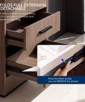 Close-up of Heavy Duty Black Drawer Slides Providing Rock Solid Stability With Whisper Quiet Soft Close Runners Smooth Gliding Tracks.