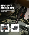 Person using Impact Socket Set 3/8 Inch Drive, 48-Piece Including SAE 5/16 To 3/4 Inch And Metric 8 To 22 Mm on car engine