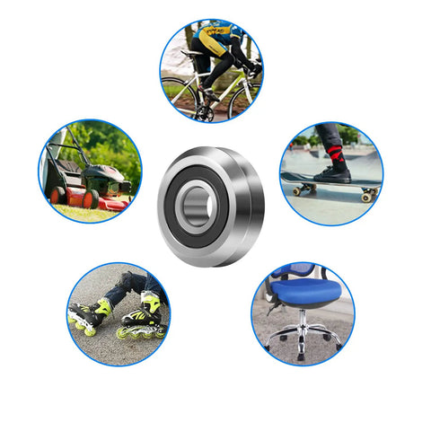 16 Pack Rm2 2Rs Three Eighths Inch Double Rubber Sealed Mini Ball Bearings With Precision V Groove for skates and tools.