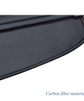 Close-up of Retractable Trunk Cargo Cover for Dodge Durango Third Row 2011-2021 made of carbon fiber material.