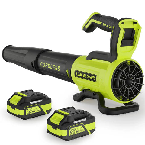 Cordless Leaf Blower With 2 4.0Ah Batteries And Charger Included 560 CFM Air Volume And 180 MPH Air Speed Lightweight 20V Electric Blower