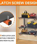 Hella Strong Wall Mounted Lumber Rack Six Pack Wood Storage Organizer Built Tough 1080 Pound Capacity with latch screw design.