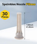 30 Pack Sprinkler Head Filters For Pop Up Sprinklers Fine Mesh Screens Replacement Nozzles Easy Install Display