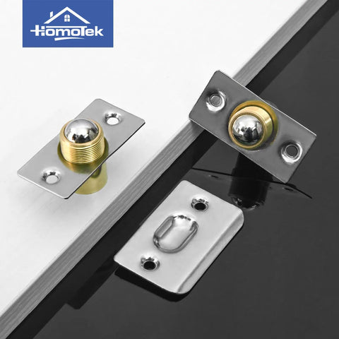 2 Pack Closet Door Ball Spring Catch Replacement Drive In Ball Catch Adjustable French Door Hardware With Strike Plate