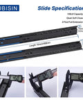 Heavy Duty Soft Close Drawer Slides With Hella Smooth Hydraulic Dampers And Tough One Hundred Pound Load Rating Steel Cabinet Glides with measurements.