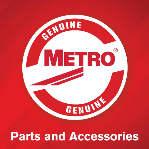 Metro logo with red background for Parts and Accessories branding, emphasizing authenticity and quality.
